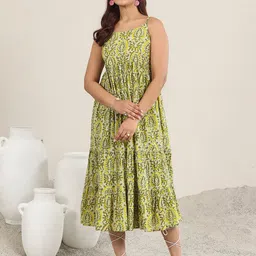 Libas Ethnic Motifs Print Fit & Flare Midi Dress-image-91