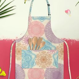 ArtzFolio Beige & Purple Printed Pure Cotton Apron-image-72