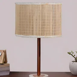 Aura Beige Metal Cylindrical Shaped Table Lamp-image-81