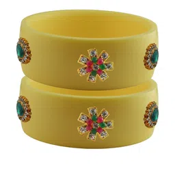 Vidhya Kangan Multi-Coloured Brass Bangles-image-73