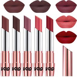 VOLO Set Of 5 Creme Matte Lipstick - 3.5g Each - 34-35-36-37-43-image-69