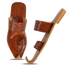 DFR Men Brown Synthetic Leather Comfort Sandals-picture-28