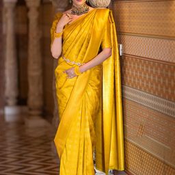 AMRUTKALA SAREES Woven Design Zari Silk Blend Banarasi Saree-image-51