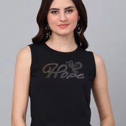 Dressitude Women Typography Pure Cotton T-shirt-image-35