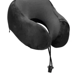 Black gold Black Memory Foam Filled Polycotton Lightweight Travel Pillow-picture-20