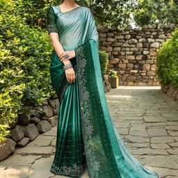 KALINI Embellished Beads and Stones Saree With Matching Blouse Piece-image-34