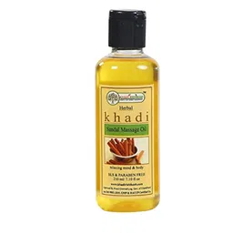 Khadi Rishikesh Herbal Sandal Massage Oil For Relaxing Mind & Body - 210 ml image 2