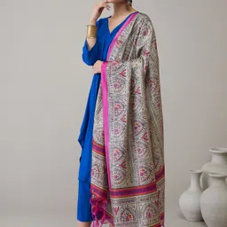 InWeave Women Empire Kurta with Palazzos & With Dupatta-picture-6