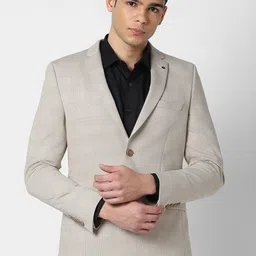 Van Heusen Checked Slim Fit Single-Breasted Formal Blazer-image-65