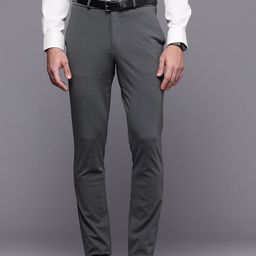 Louis Philippe Men Slim Tapered Fit Formal Trousers-picture-32