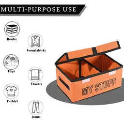 Kuber Industries Orange Set of 6 Regular Multi-Utility Organisers image 5