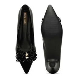 Flat n Heels Block Pumps with Bows image 5