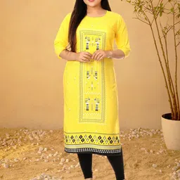 Anouk Rustic Selection Of 2 Colorblocked Round Neck Straight Kurtas image 3