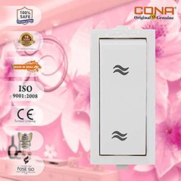 CONA 9256 Status 2 Way Modular Switch 6A White, Pack of 2 | Electric | ISI Marked Two Way for Home, Office, Shop image 2