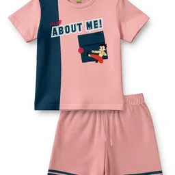 Chhota Bheem Boys Printed Short Sleeves Pure Cotton T-shirt With Shorts-picture-46