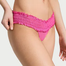 Victoria's Secret Lacie Smocked Mesh Thongs Briefs 1126536300T2-44