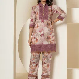 Yufta Printed Cotton Tunic With Trouser Co-Ords-image-5