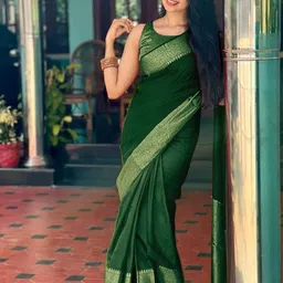INDIOTSAV Woven Design Zari Silk Blend Banarasi Saree-image-61