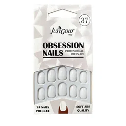 JUSTGOLD Set Of 24 Professional Obsession Press On Pre Glued Nails - Shade 37-19