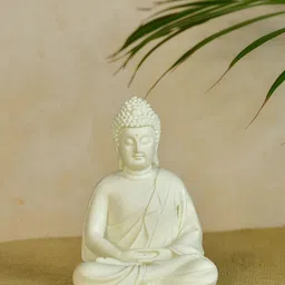 SOWPEACE White Resin Buddha Showpiece-picture-53