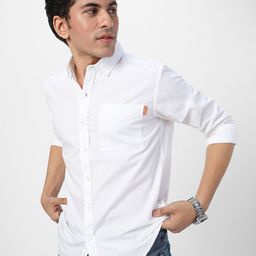 Urbano Fashion Men Spread Collar Solid Cotton Casual Shirt-image-15