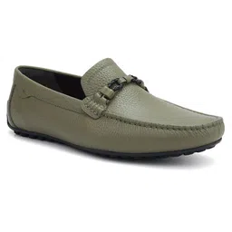 ROSSO BRUNELLO Men Textured Leather Formal Loafers-image-33