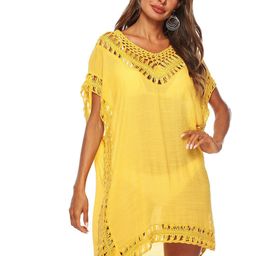 JC Mode Self Design V Neck Swimwear Cover Up Top-picture-44