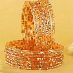 LAVAZZA Set Of 12 Zircon Studded Bangles-15