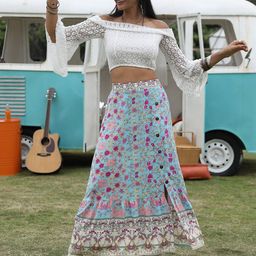 JC Mode Women Printed A-Line Maxi Skirt-picture-2