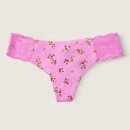 Victoria's Secret Pink Floral Printed Low- Rise No-Show Thong Briefs 111991785OK8-image-68