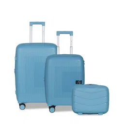 Polo Class Set Of 2 Textured Hard Sided Trolley Suitcase with Vanity-12