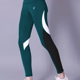 NEXSUS Colour-Blocked Mid-Rise Ankle Length Tights-image-91