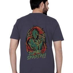 LA MILANO Men Graphic Printed Round Neck Pure Cotton Slim Fit T-shirt-image-55