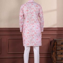 PulseIQ Men Multi Linen Kurta Sets image 4