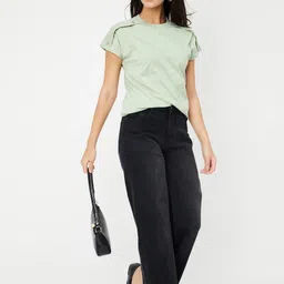 max Women Extended Sleeves Cotton Top-image-50