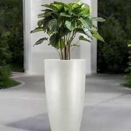 Go Hooked Qutub White & Green Lightweight Planter-19