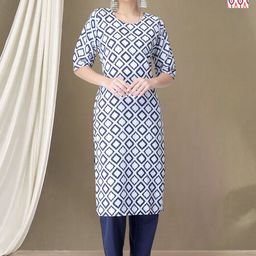 Moda Rapido Women Ethnic Motifs Printed Regular Kurta with Trousers-image-89