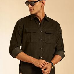 Thomas Scott Premium Slim Fit Corduroy Casual Shirt-picture-28