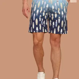 BULLMER Men Pack of 2 Printed Regular Fit Mid-Rise Cotton Shorts-image-56