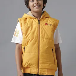 UNDER FOURTEEN ONLY Boys Camouflage Colourblocked Cotton Longline Puffer Jacket-image-19
