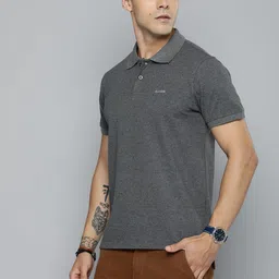 R.Code by The Roadster Lifestyle Co. Men Regular Fit Pack Of 2 Solid Polo Cotton T-shirts-image-65