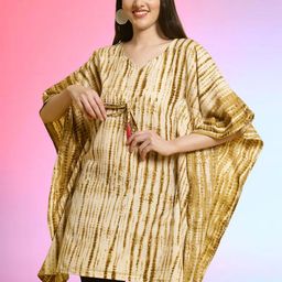 Tromko Women Floral Printed Kaftan Longline Top-1