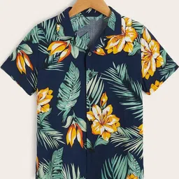TIOR Boys Boys Tropical Printed Regular Fit Shirt-35