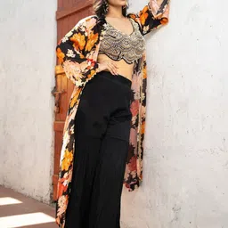 DESIGN BYSG Embroidered Top & Trouser With Shrug Co-Ords-picture-43