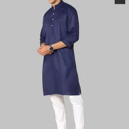 HERE&NOW Men Pack Of 2 Solid Cotton Kurta with Pyjama-picture-51