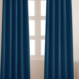 HOMEMONDE Navy Blue 2 Pieces Black Out Window Curtains-image-79