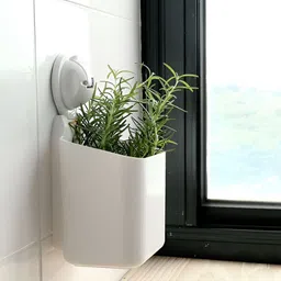 FECA ABS  White Multifunction Suction Hooks With Storage Basket image 3