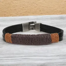 fabula Men Leather Wraparound Bracelet-6