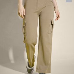 CORSICA Women Pack Of 2 Relaxed Fit High-Rise Cargos Trousers-image-68
