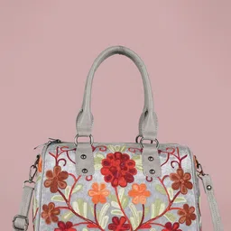 VELUCIA Floral Embellished Oversized Shopper Satchel With Quilted-52